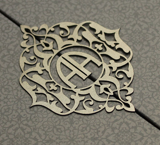 carte de mariage chic